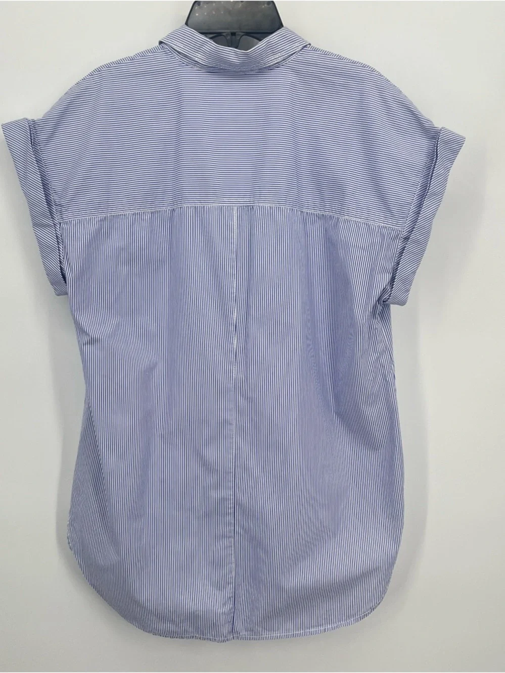 J.Crew tunic style blue and white top. Back is longer than front. Size 6. - Picture 2 of 3